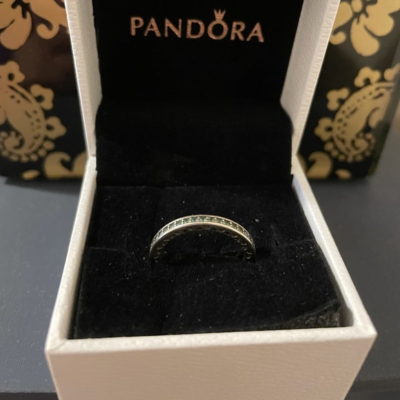 SOLD!!!Pandora Sparkle and Hearts Turquoise ring - Picture 1 of 4